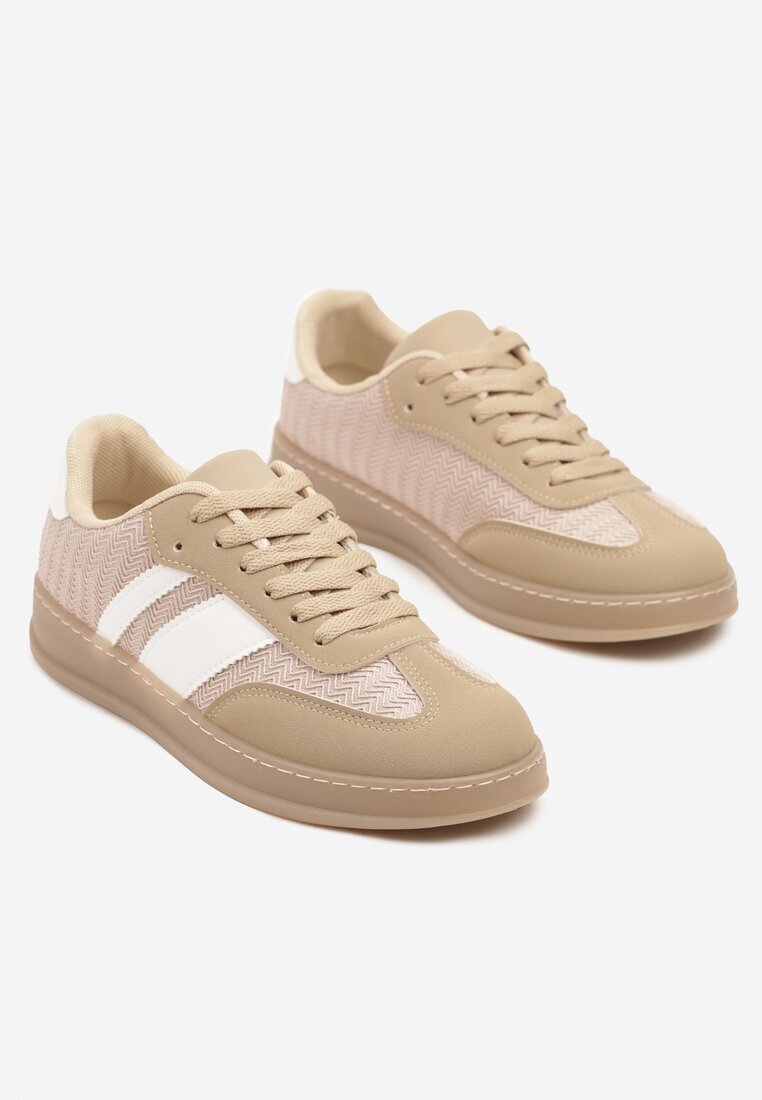 mellisa Sneakers bej închis Tip Tenisi Iconici pe Talpă Semitransparentă Ulinera