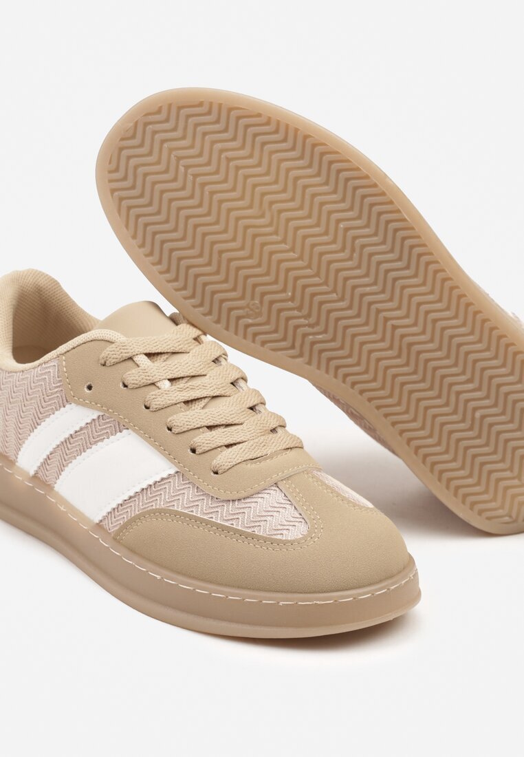 mellisa Sneakers bej închis Tip Tenisi Iconici pe Talpă Semitransparentă Ulinera