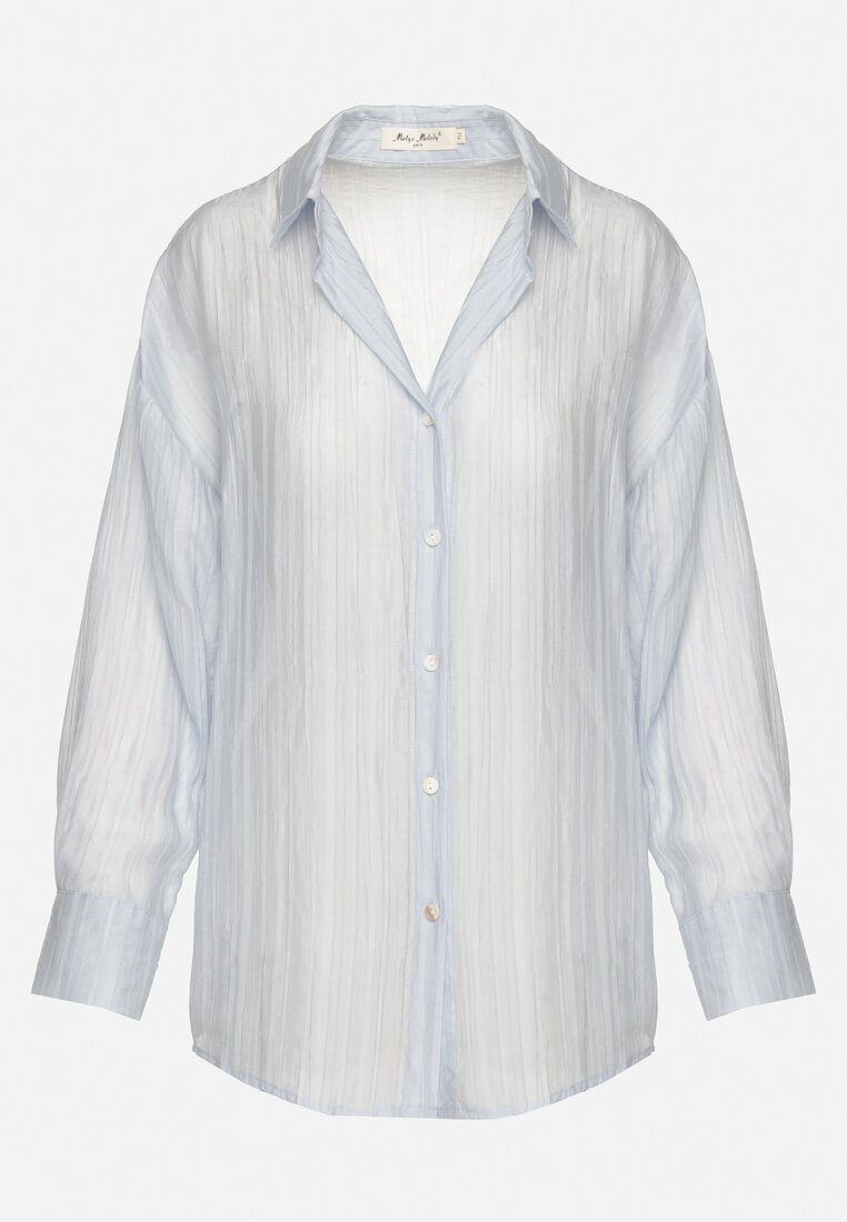 melya by melody Cămașă Albastru deschis cu croială Oversize Dolamana
