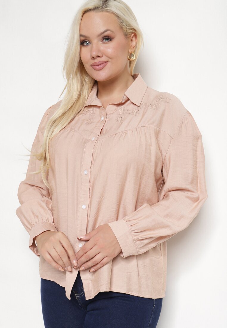 melya by melody Cămașă Rozalie cu Viscoză Decorată cu Broderie Valotina
