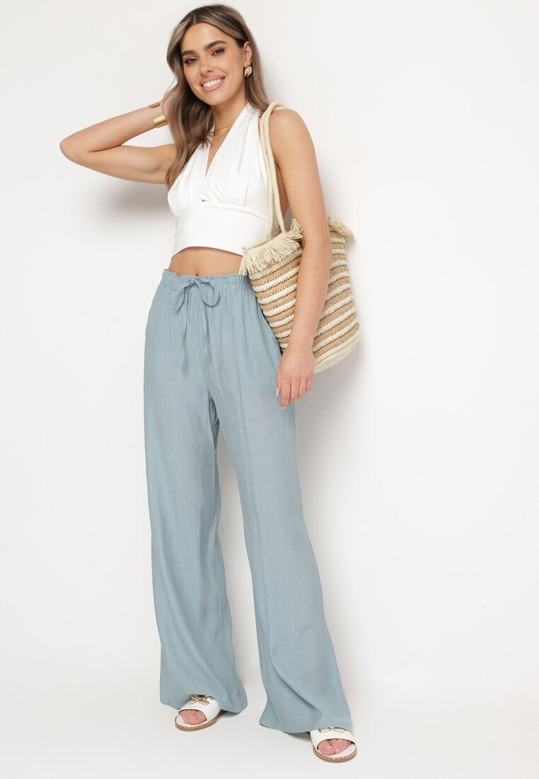 melya by melody Pantaloni Albastru deschis
