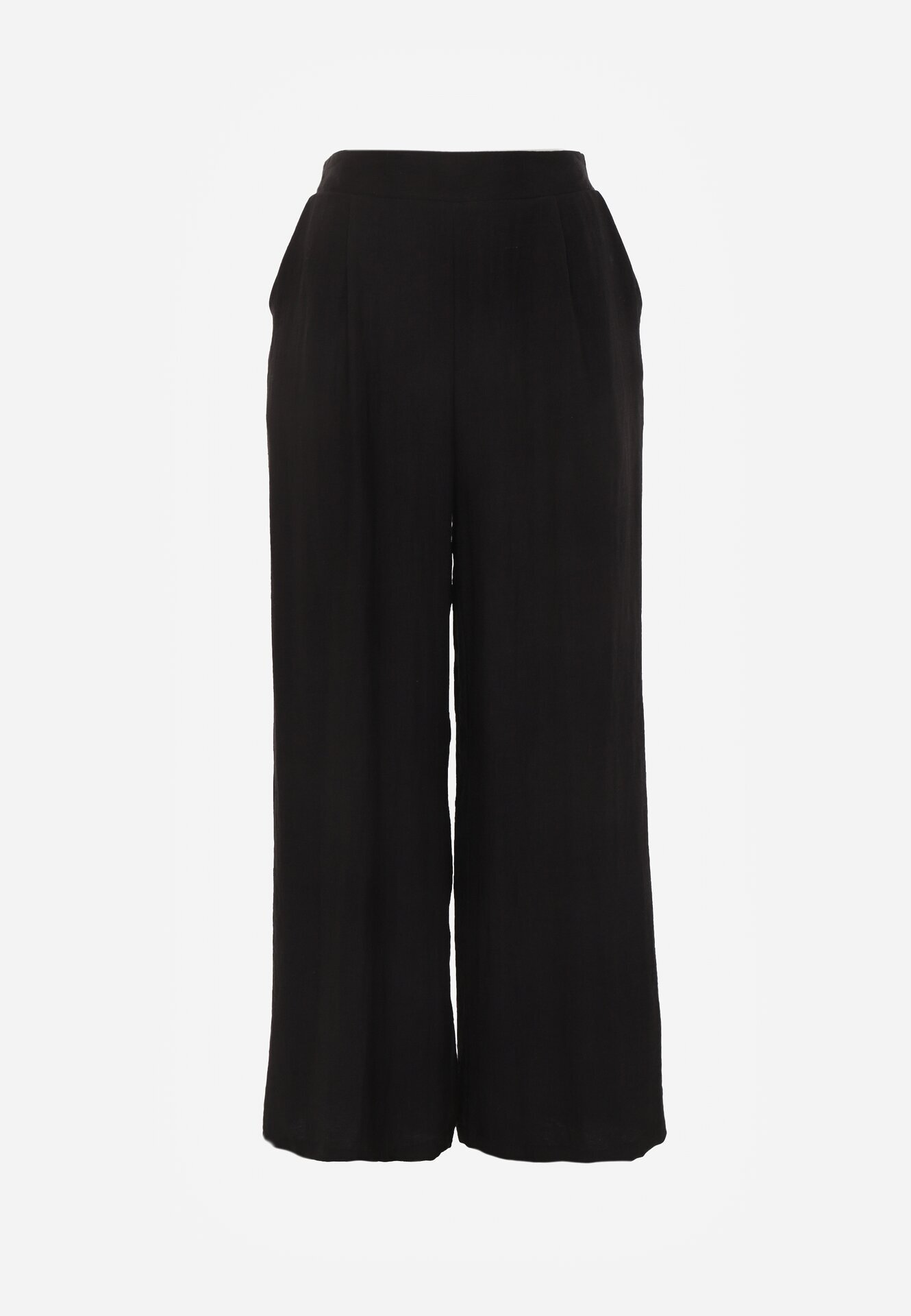 melya by melody Pantaloni casual structurali largi cu talie înaltă Sofede Negri