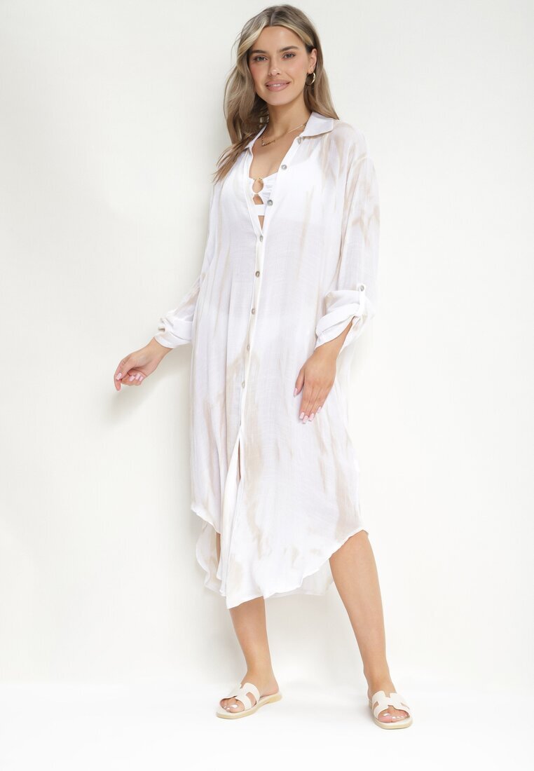 melya by melody Rochie Bej deschis Oversize Stil cămașă Rarosa