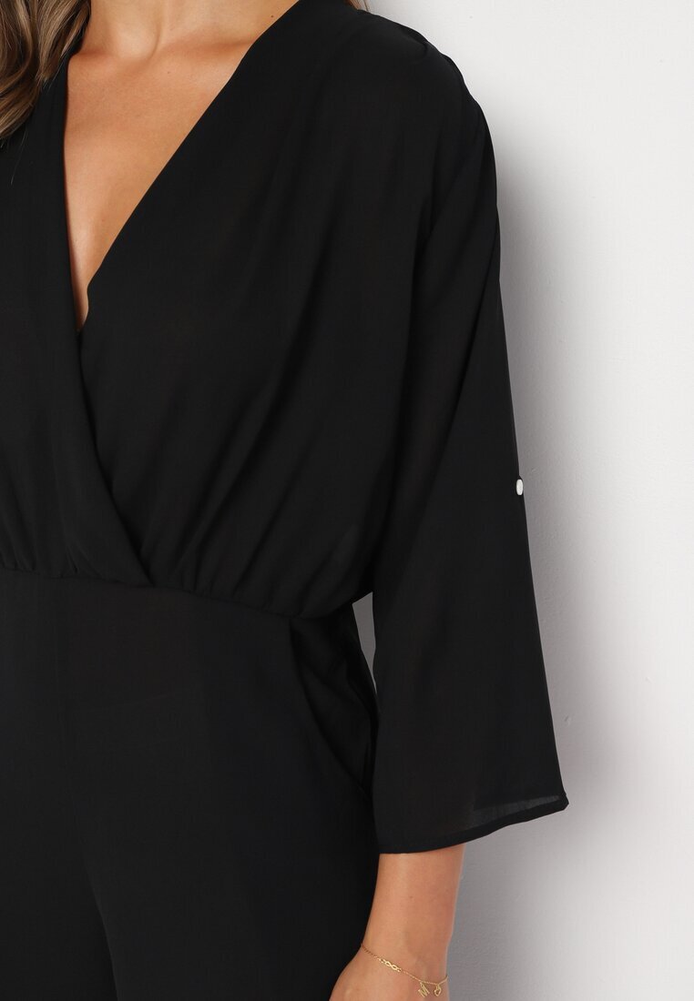 melya by melody Salopetă Neagră Lungă cu Decolteu petrecut Lauretia