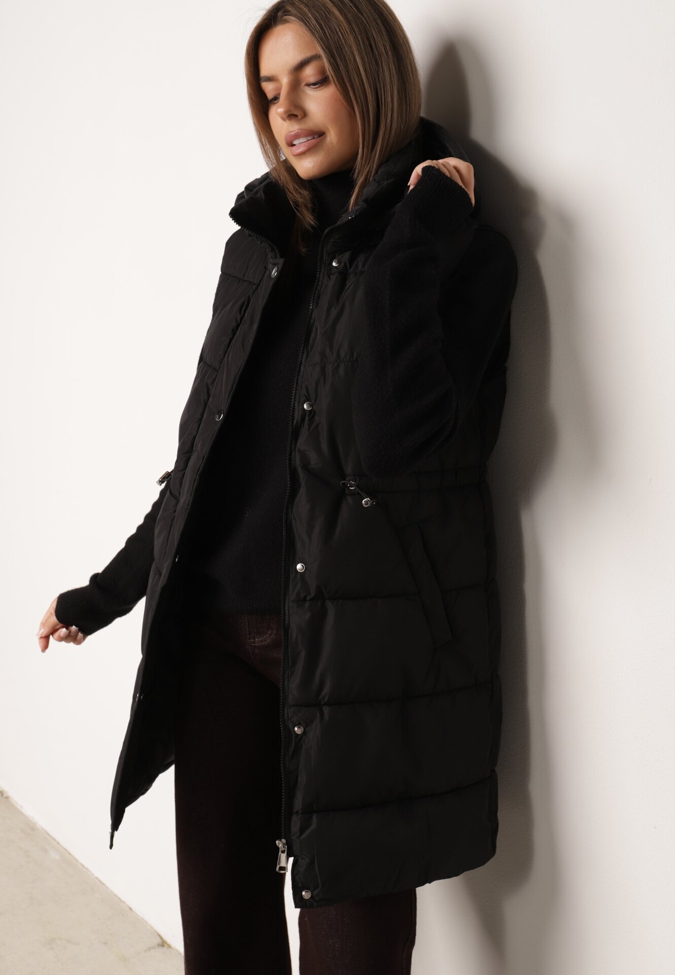 melya by melody Vestă casual Neagră