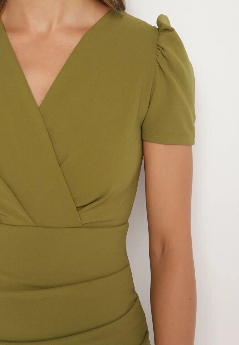 messaya Rochie Verde deschis Mulată cu Decolteu petrecut Hallimea