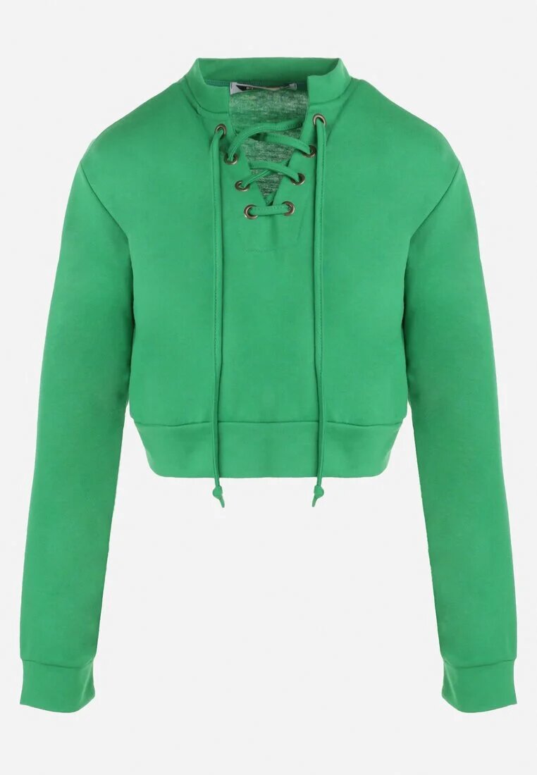 metro five Bluză Verde Crop Top cu legătură Kassima