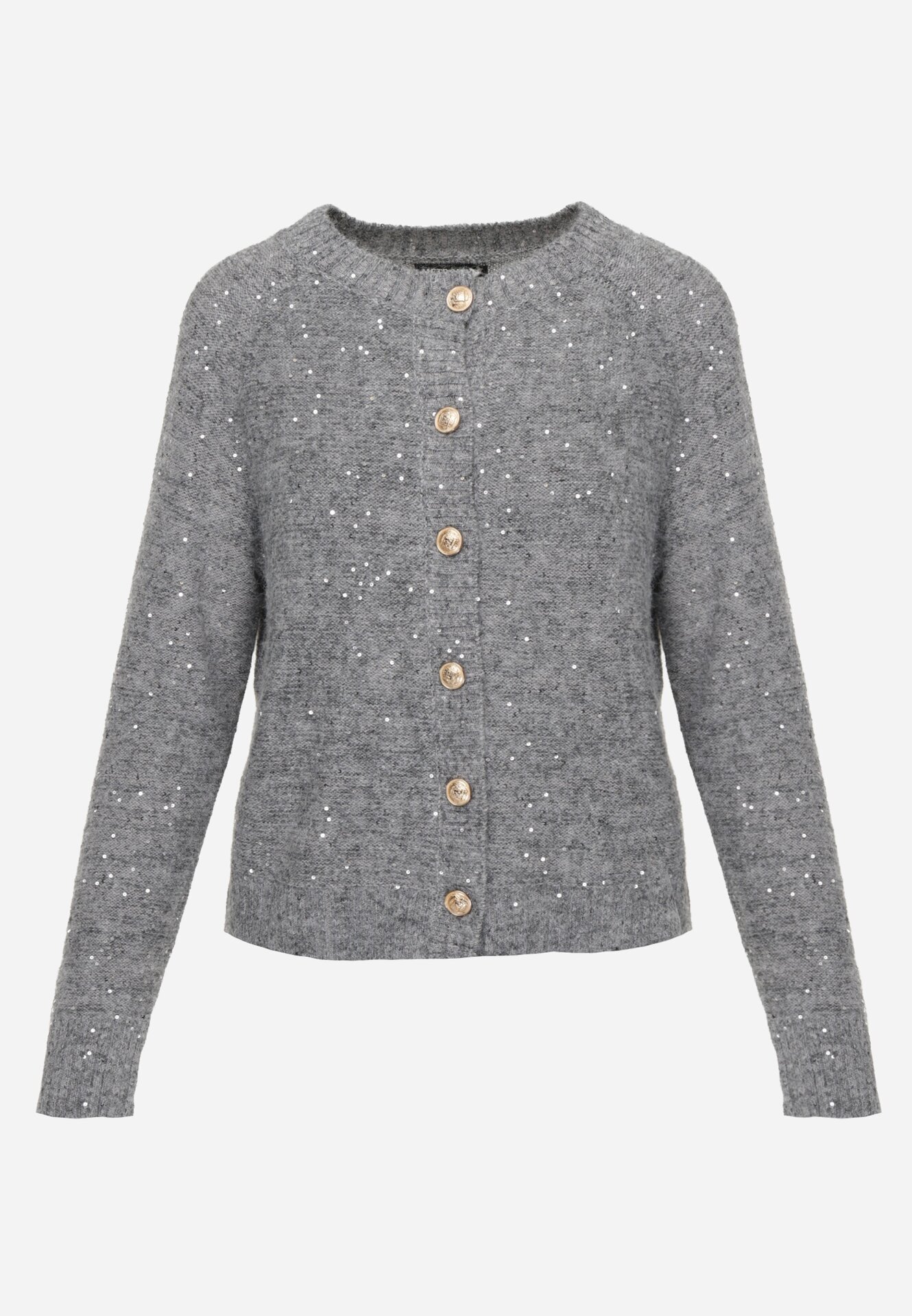 metrofive Cardigan oversize decorat cu paiete cu adaos de lână Arawen Gri