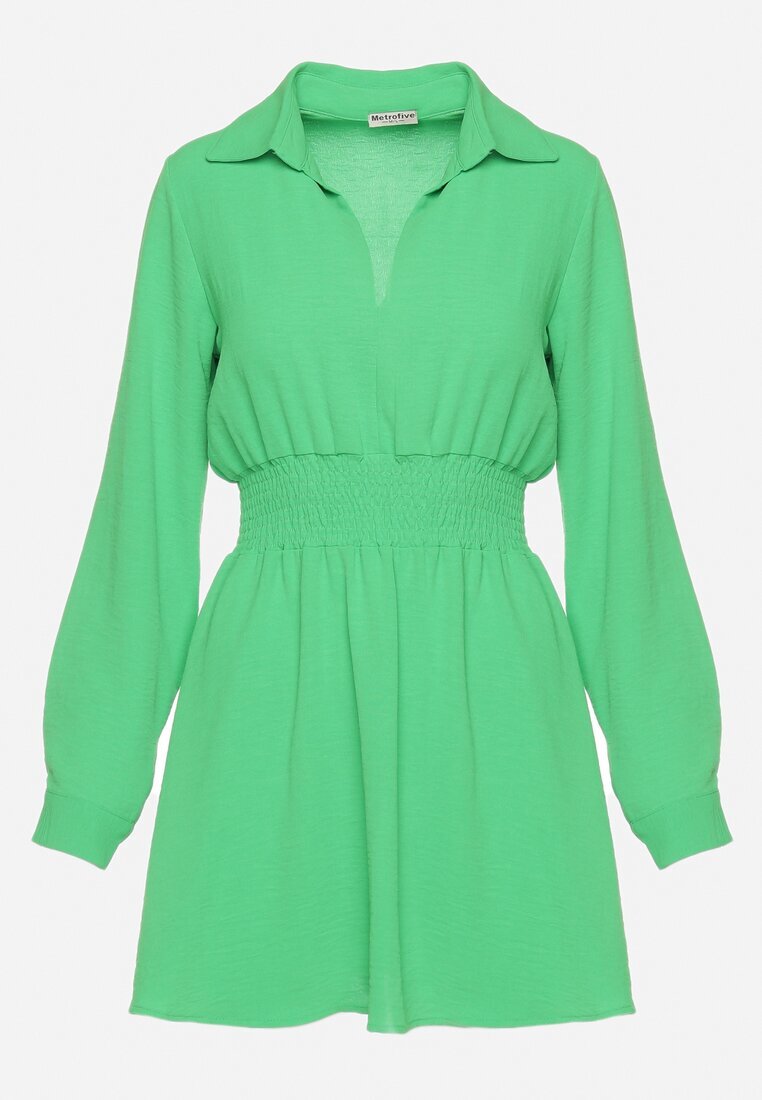 metrofive Rochie Verde deschis Mini Evazată cu Guler Sikelia