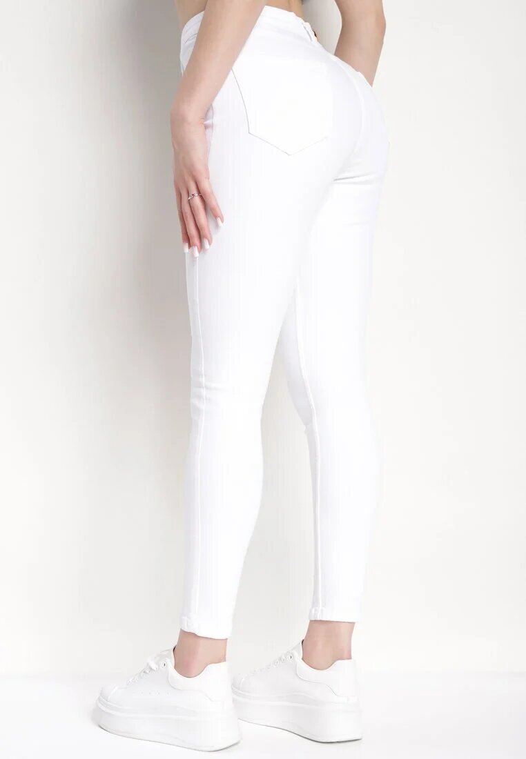miss poem Blugi Albi din bumbac cu croială skinny Larnfe