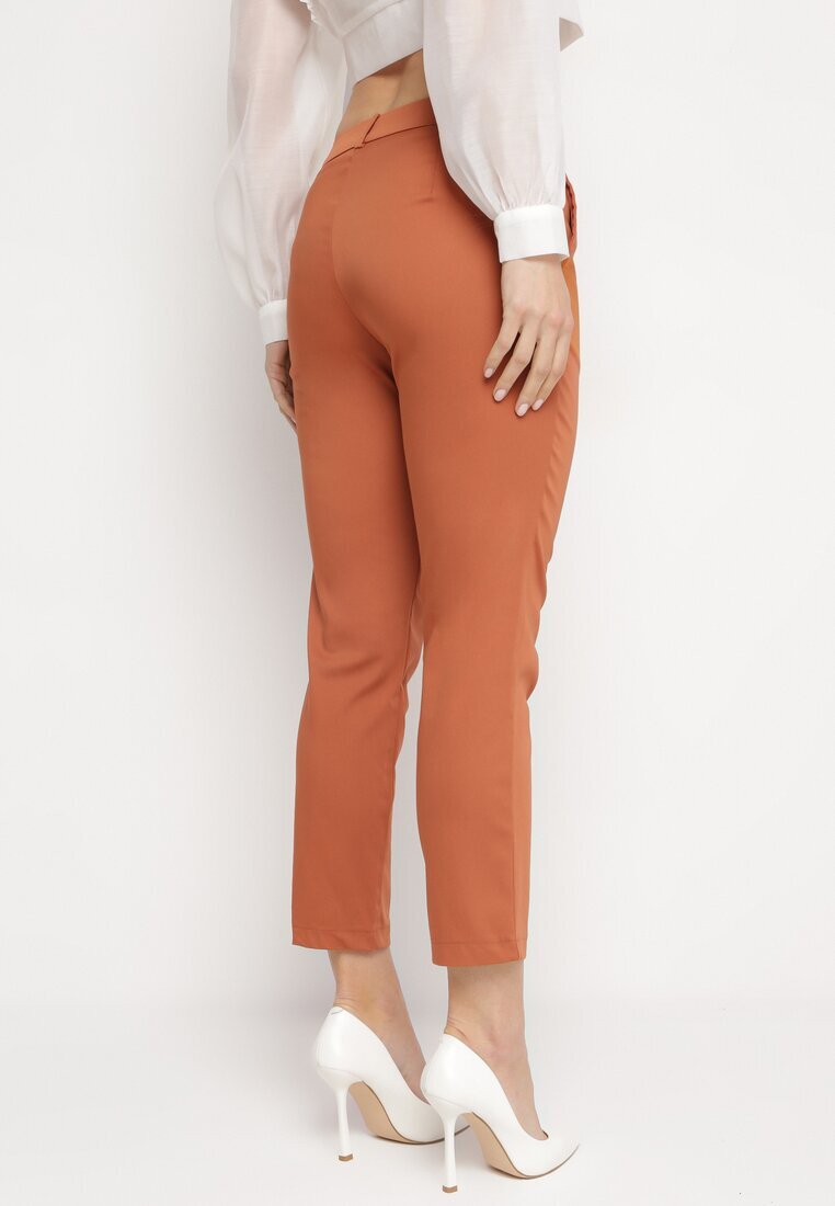 miss poem Pantaloni Maro deschis 7/8 cu talie regulară Kintsu