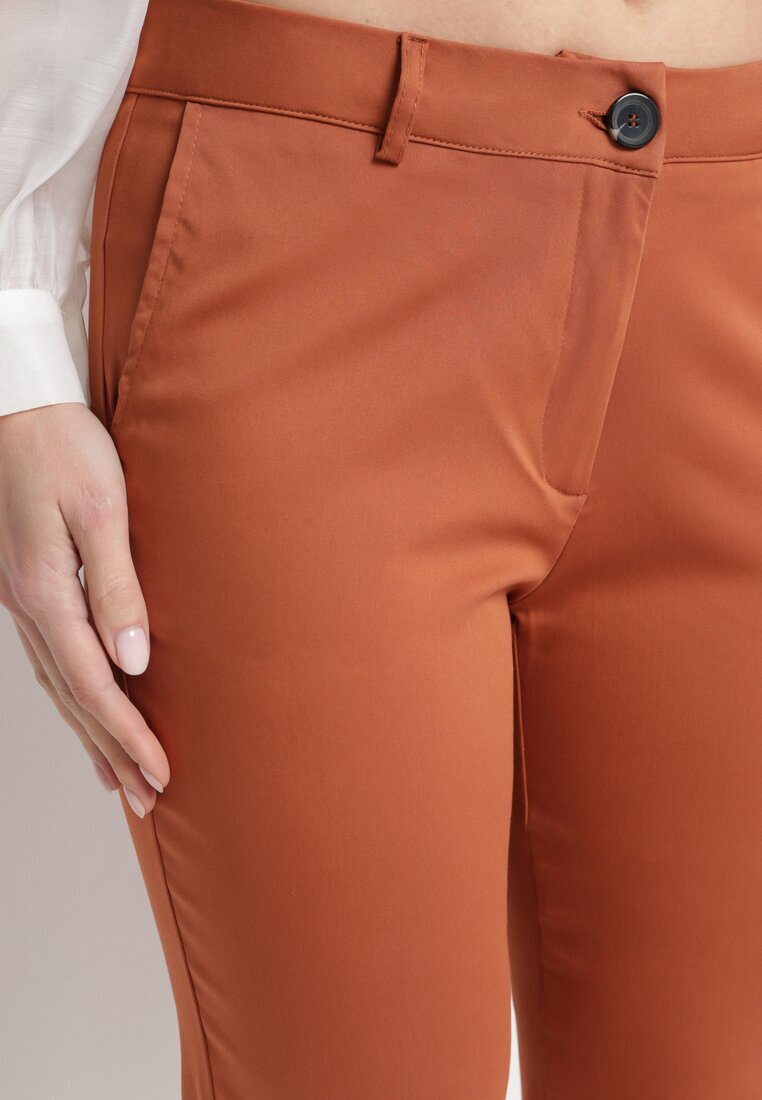 miss poem Pantaloni Maro deschis 7/8 cu talie regulară Kintsu