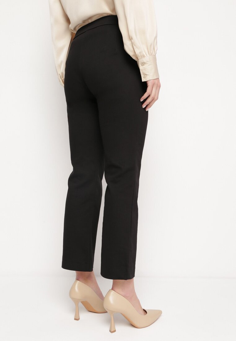 miss poem Pantaloni Negri Largi de costum cu talie înaltă Haretia