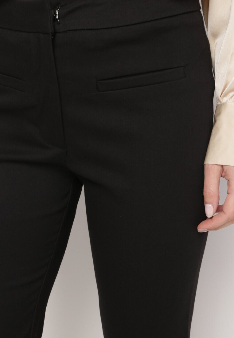 miss poem Pantaloni Negri Largi de costum cu talie înaltă Haretia
