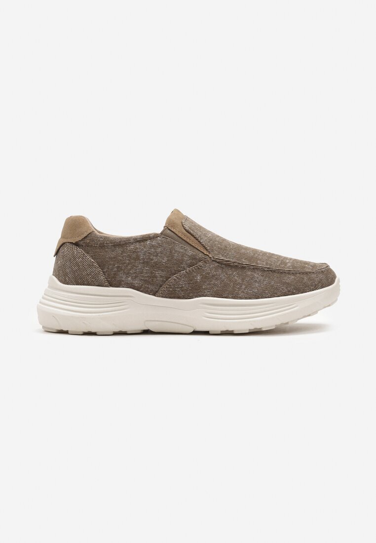  Mocasini bej închis plati slip-on Oannesa