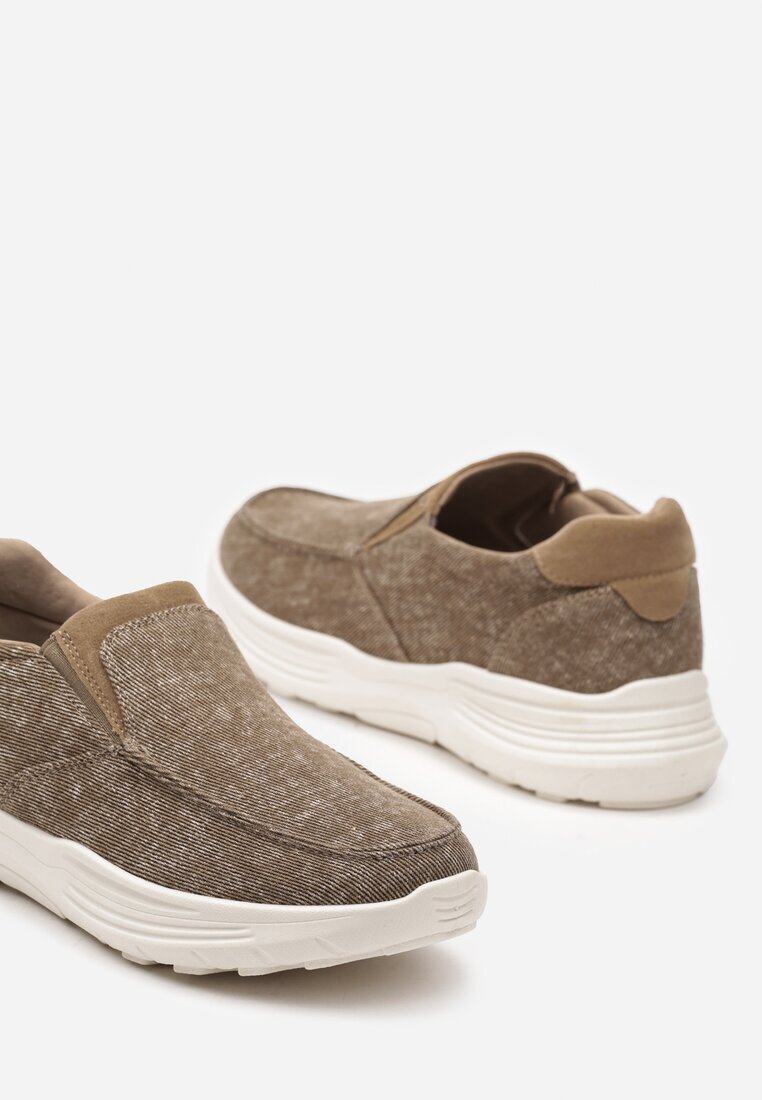  Mocasini bej închis plati slip-on Oannesa