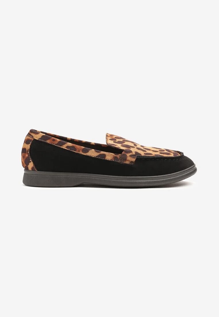  Mocasini cu imprimeu leopard cu cusături decorative Fonessae