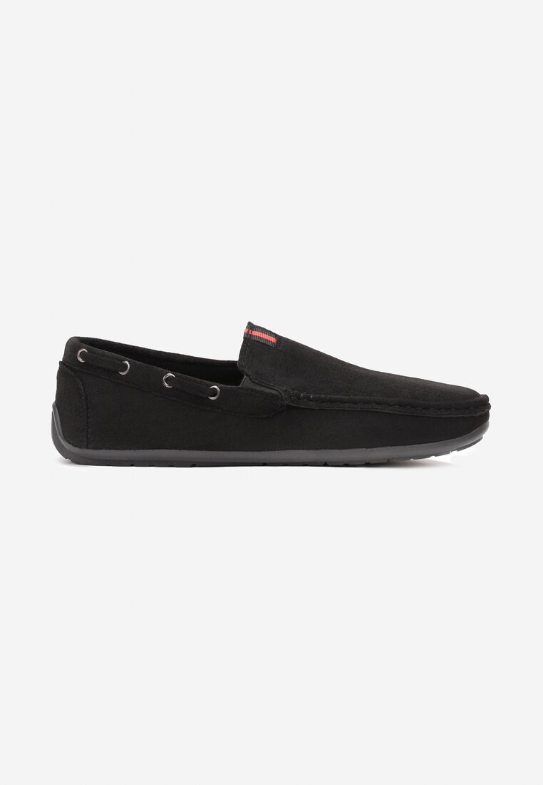  Mocasini Negri Slip-on cu Branț din Piele Naturală Illoma