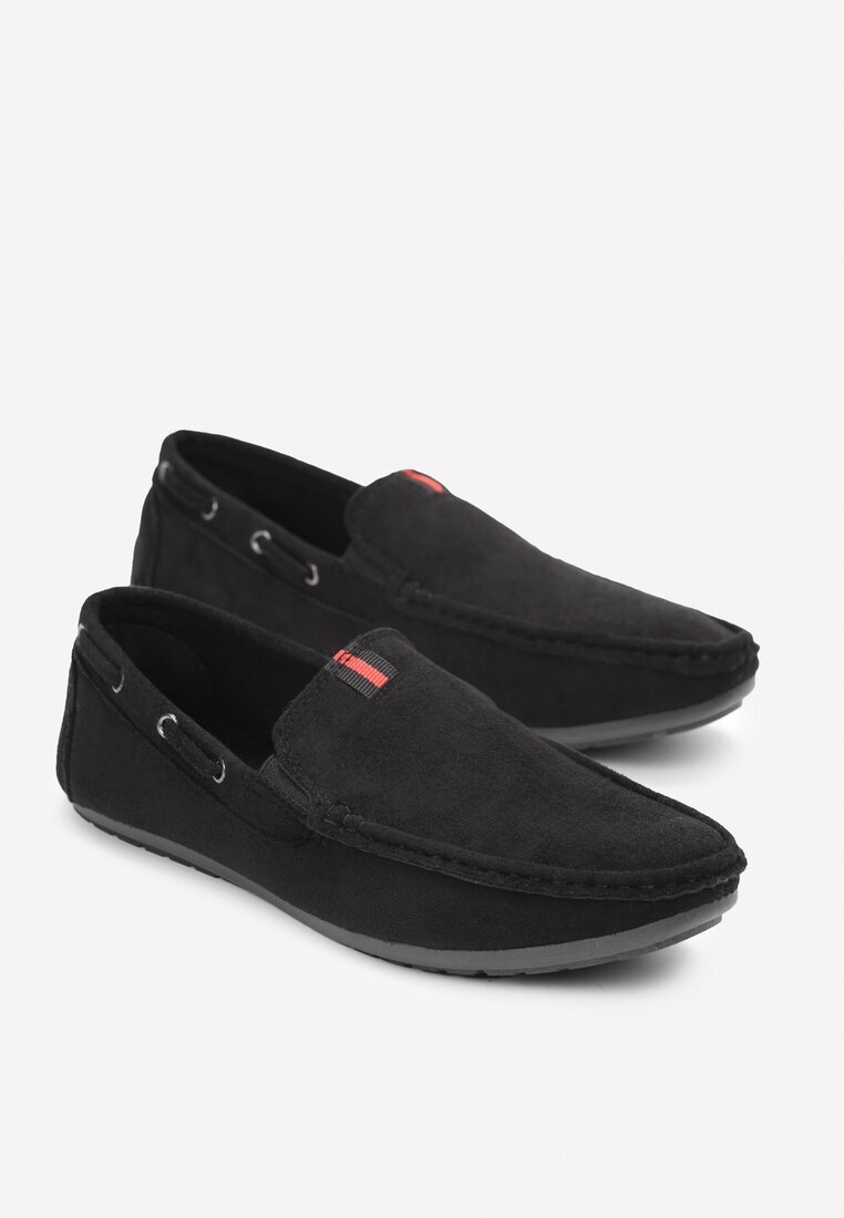  Mocasini Negri Slip-on cu Branț din Piele Naturală Illoma