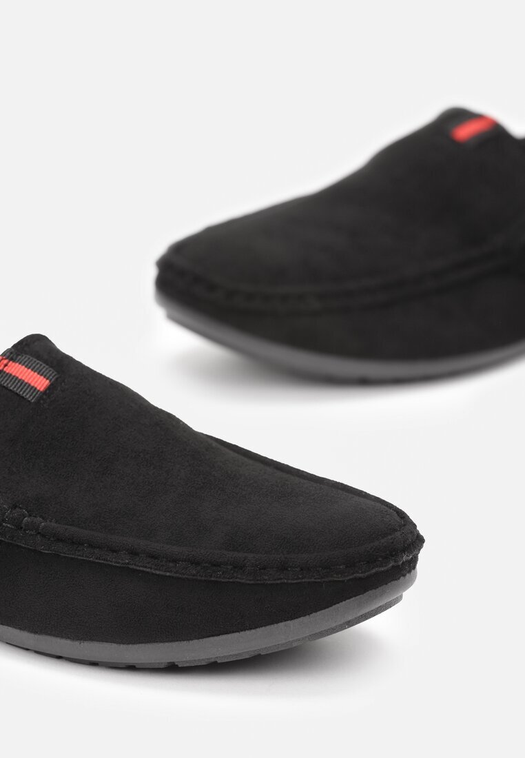  Mocasini Negri Slip-on cu Branț din Piele Naturală Illoma