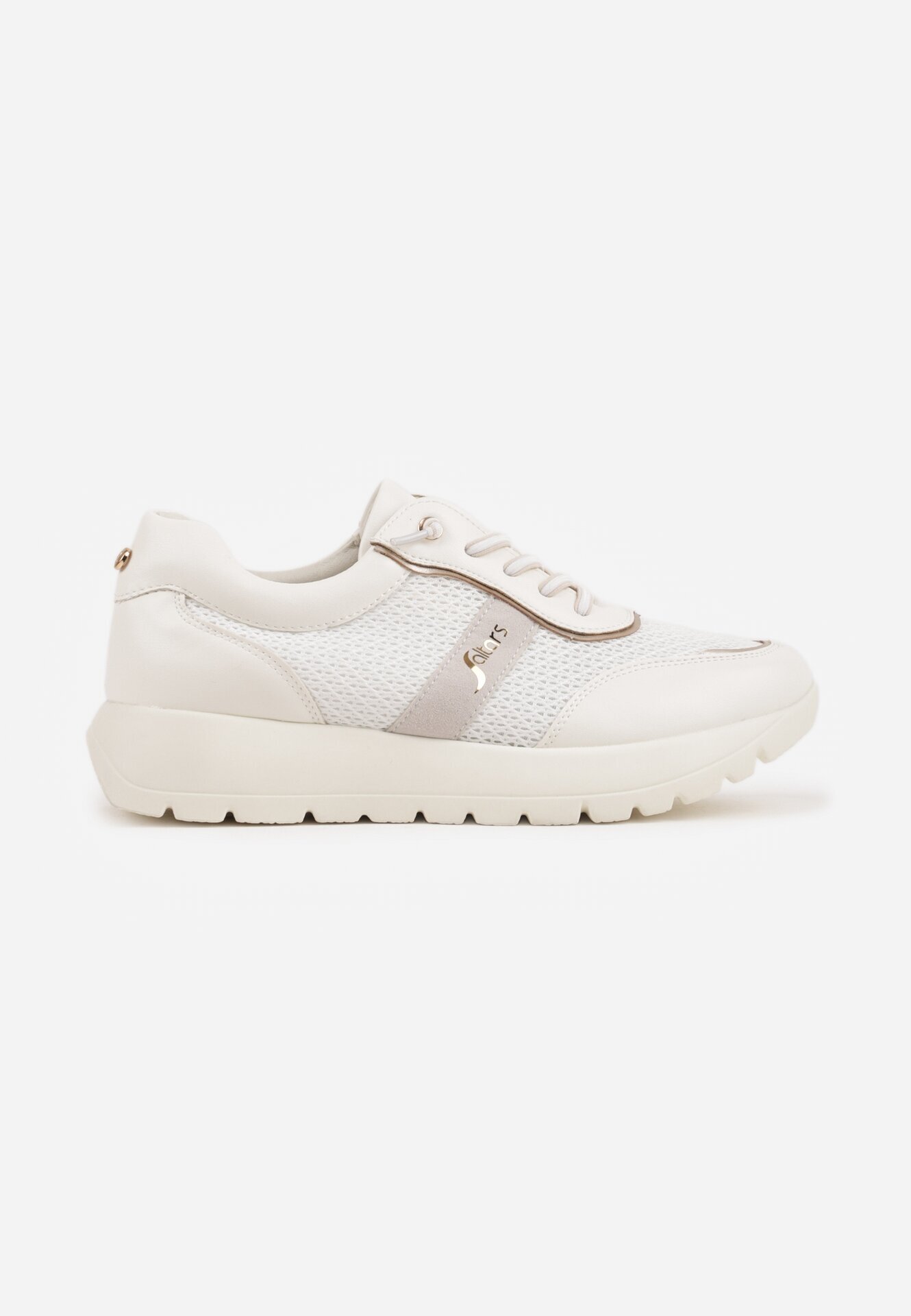 modern world Adidași Albi cu Talpă Groasă cu Branț din Piele și Inscripția Airarge