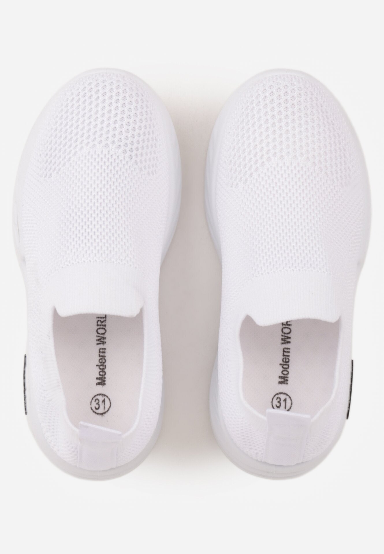 modern world Pantofi sport sneakers albi tip slip-on cu plasă Oaradah