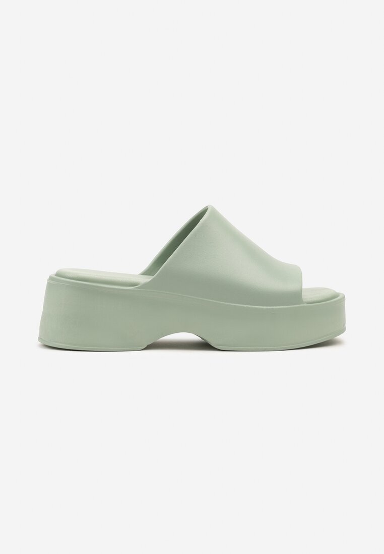 modern world Papuci din spumă verde deschis cu talpă groasă Flehira