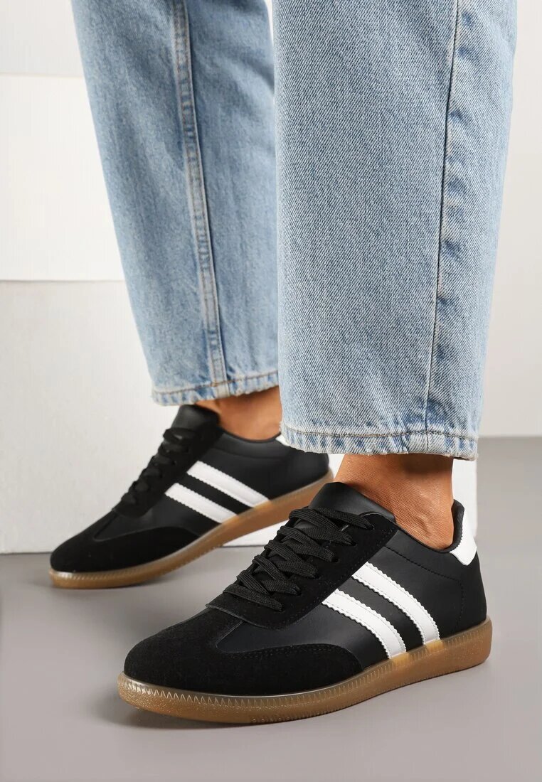 modern world Sneakers Negri în Stil Tenisi Clasici cu Cusături Decorative Revasa