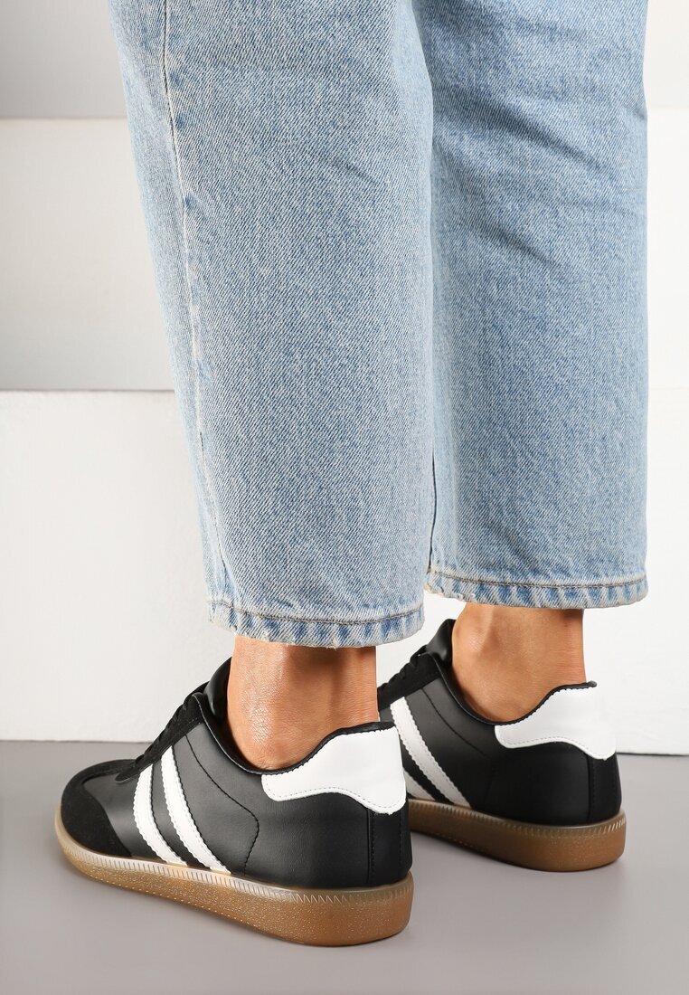 modern world Sneakers Negri în Stil Tenisi Clasici cu Cusături Decorative Revasa