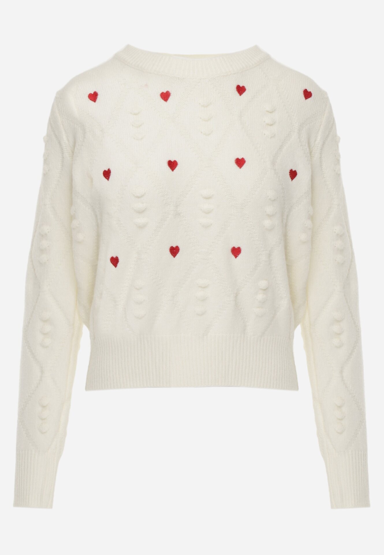 moni&co Pulover Bej cu Fason Clasic și Broderie Decorativă Aggela