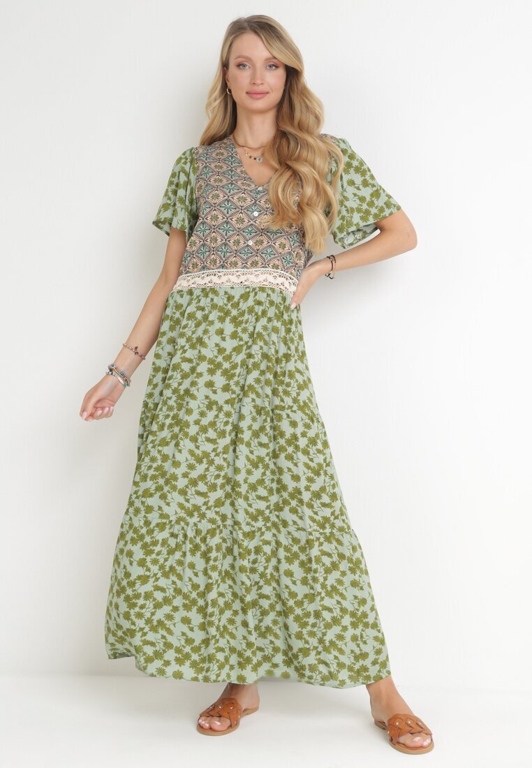 moni&co Rochie Verde închis Cloș Maxi Stemone