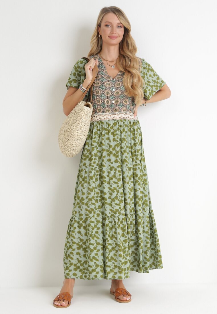 moni&co Rochie Verde închis Cloș Maxi Stemone