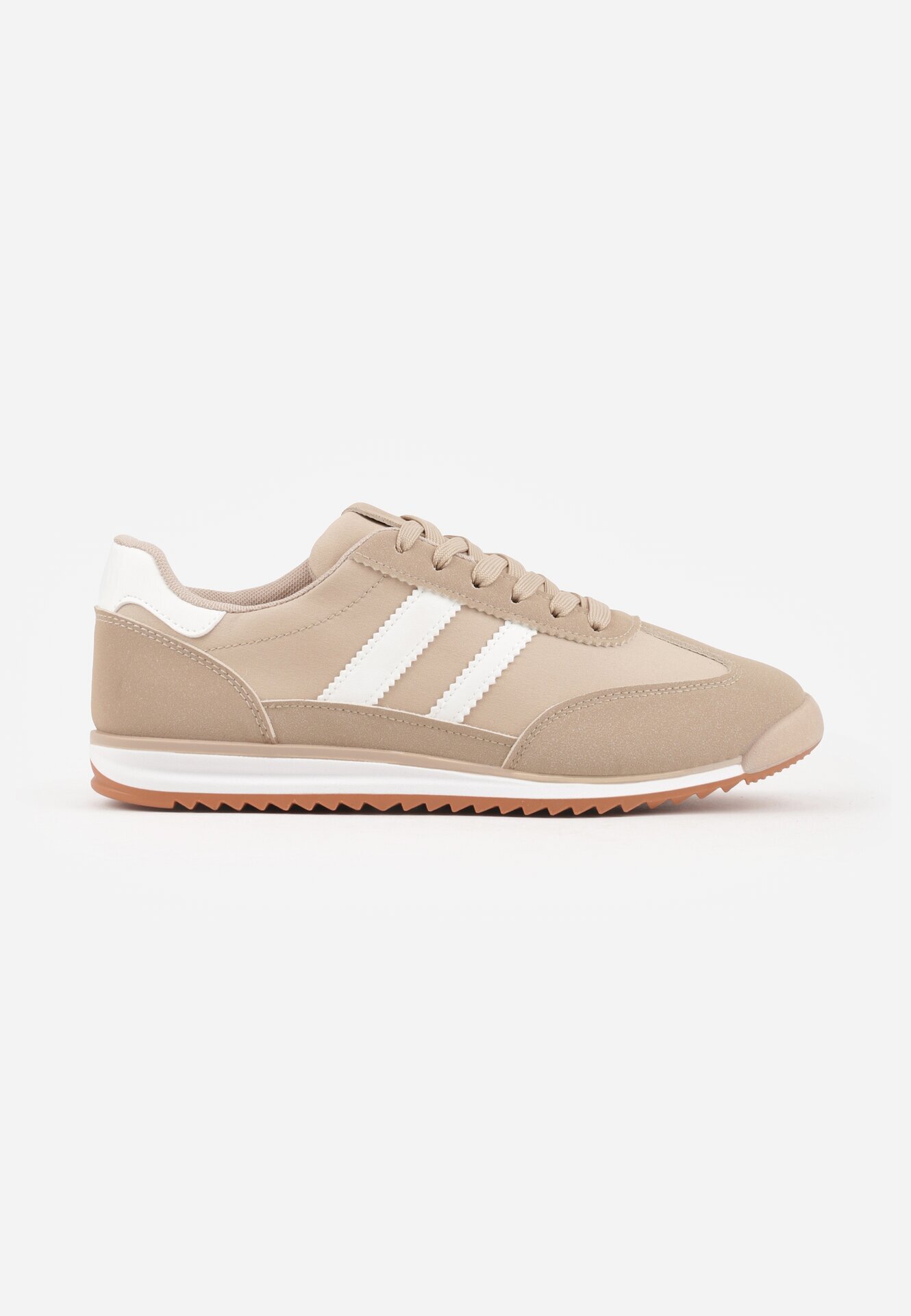 mulanka Sneakers bej închis cu Motiv Geometric Jannata