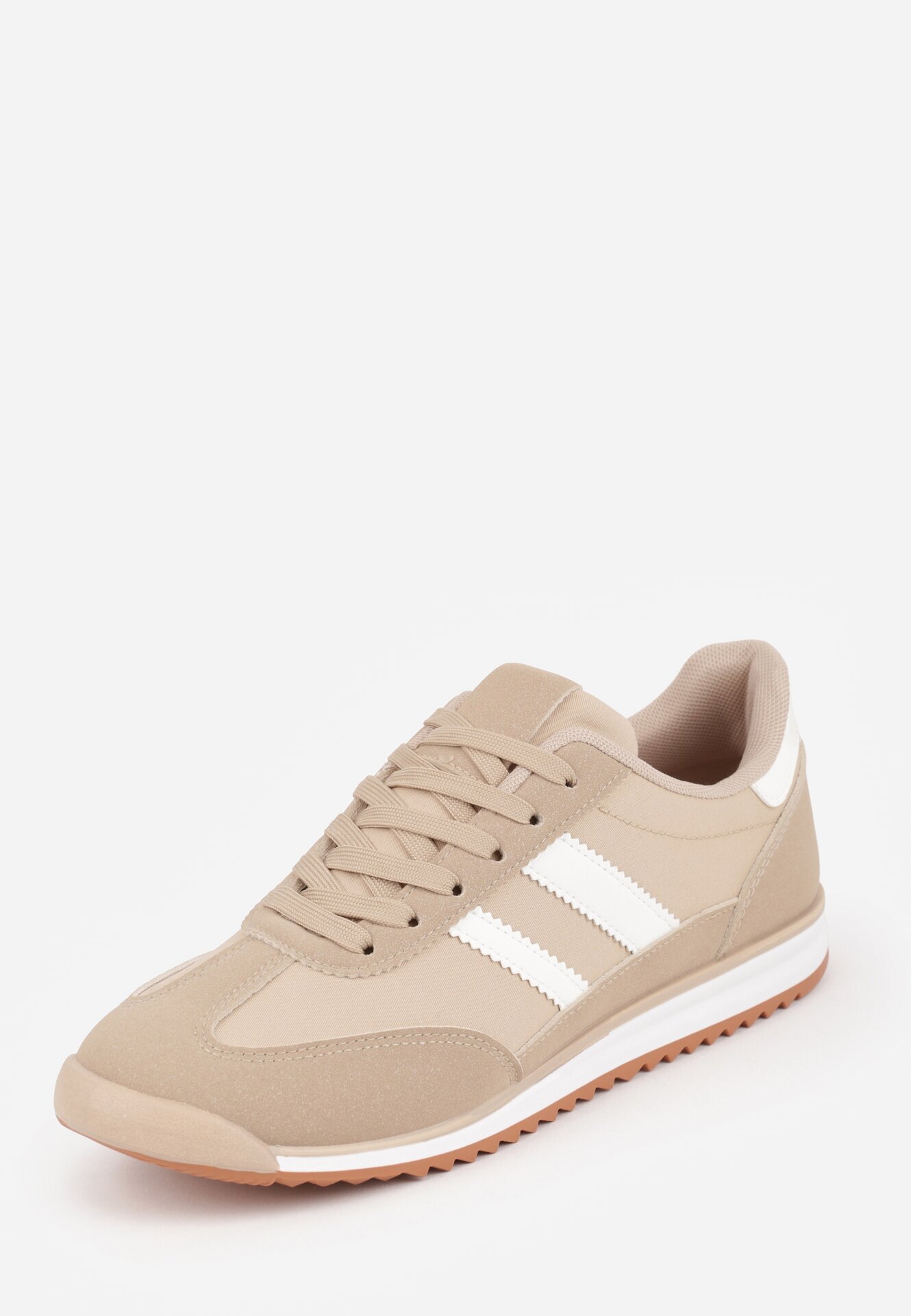 mulanka Sneakers bej închis cu Motiv Geometric Jannata