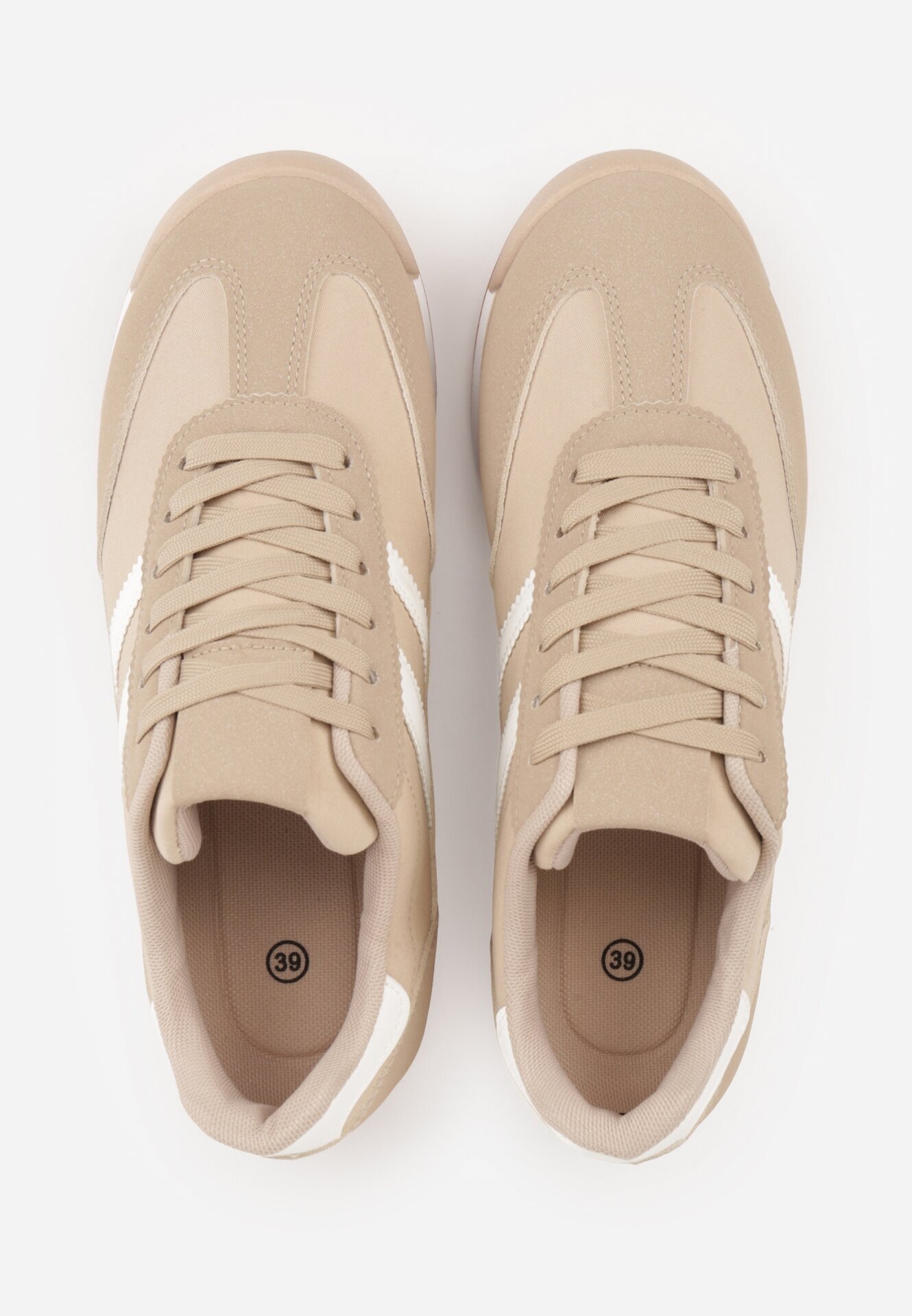 mulanka Sneakers bej închis cu Motiv Geometric Jannata