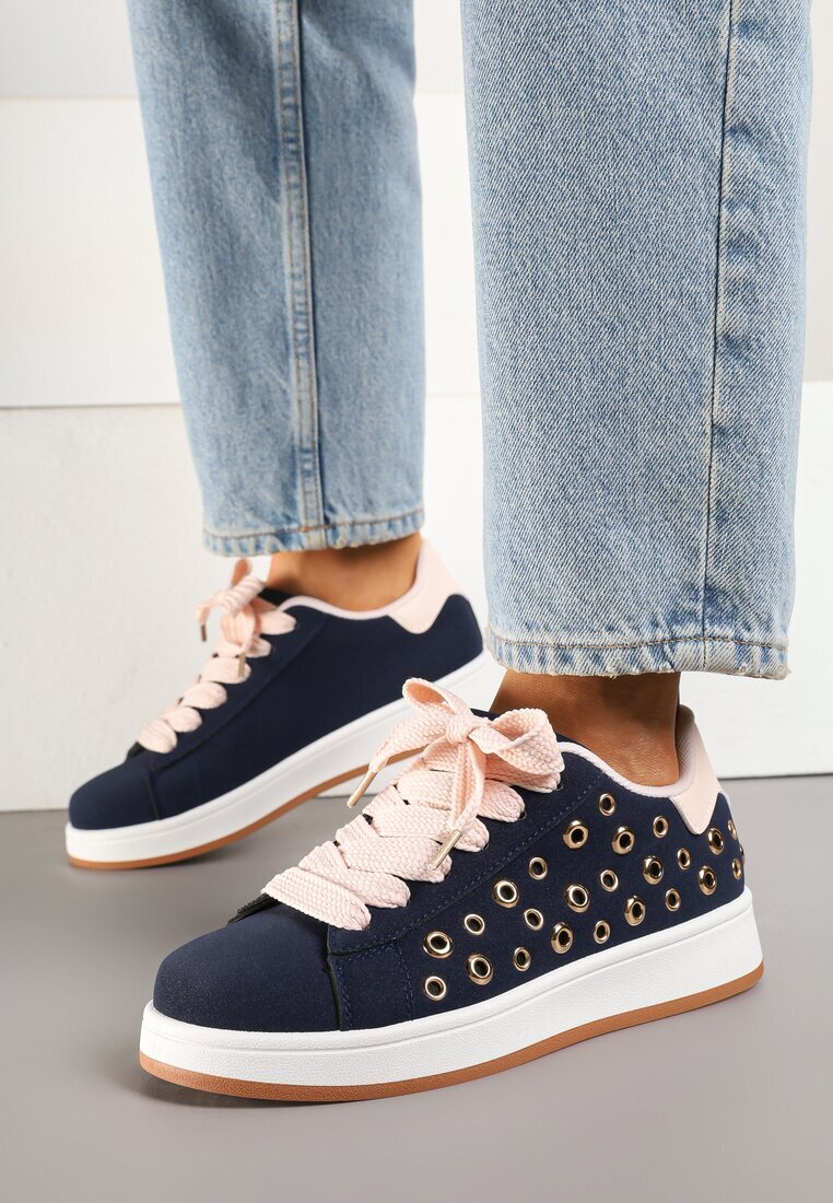 mulanka Sneakers Bleumarin Decorați cu nituri Felorenia