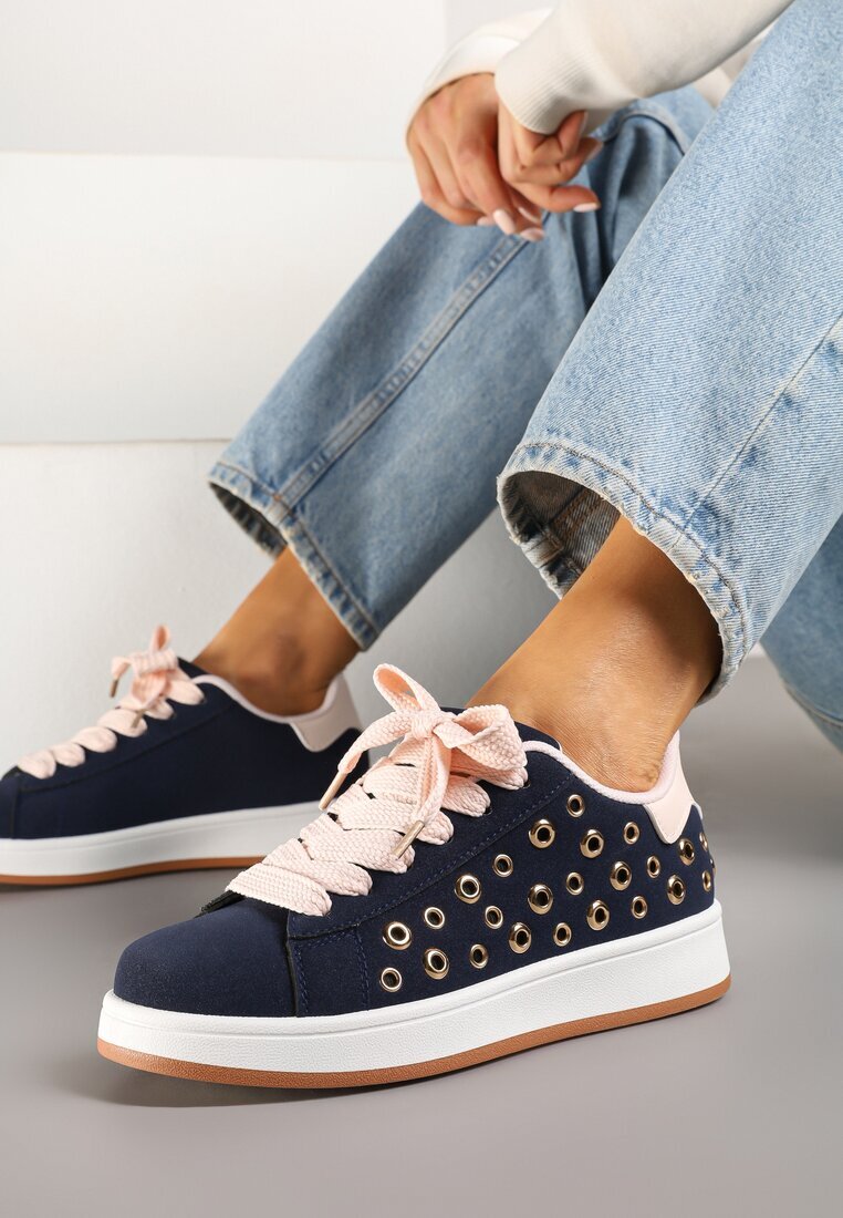 mulanka Sneakers Bleumarin Decorați cu nituri Felorenia