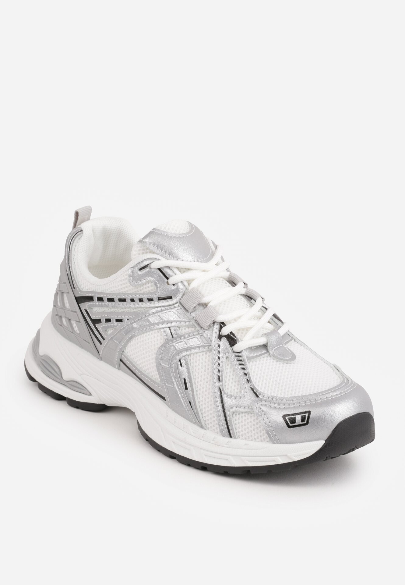 mulanka Sneakers din plasă cu talpă din spumă cu cusături decorative Faria Albi