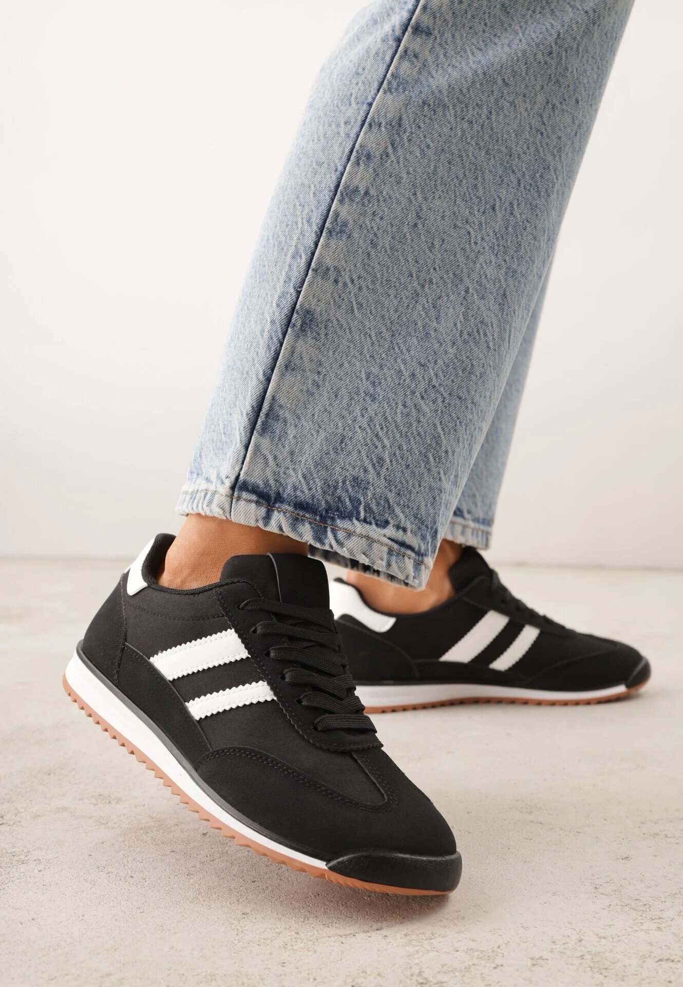 mulanka Sneakers Negri cu Motiv Geometric Jannata