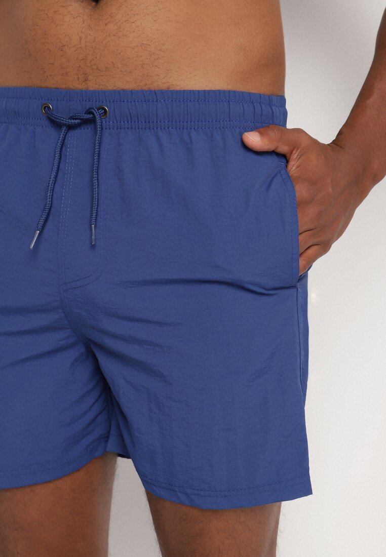 mulu Pantaloni scurți de baie Bleumarin Clasici cu Șnur și Buzunare Foleona