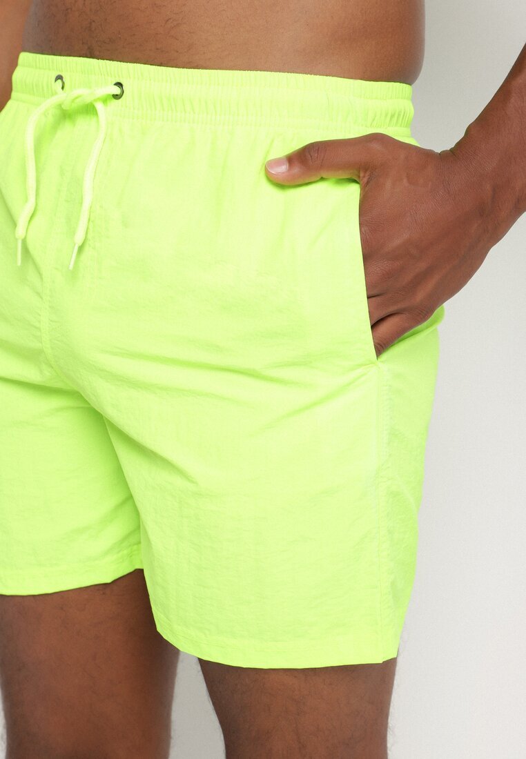 mulu Pantaloni scurți de baie Clasici Verde deschis cu șnur și buzunare Foleona