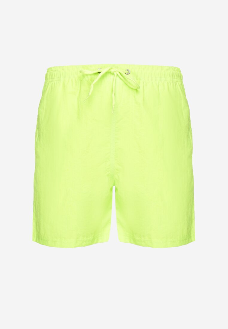 mulu Pantaloni scurți de baie Clasici Verde deschis cu șnur și buzunare Foleona
