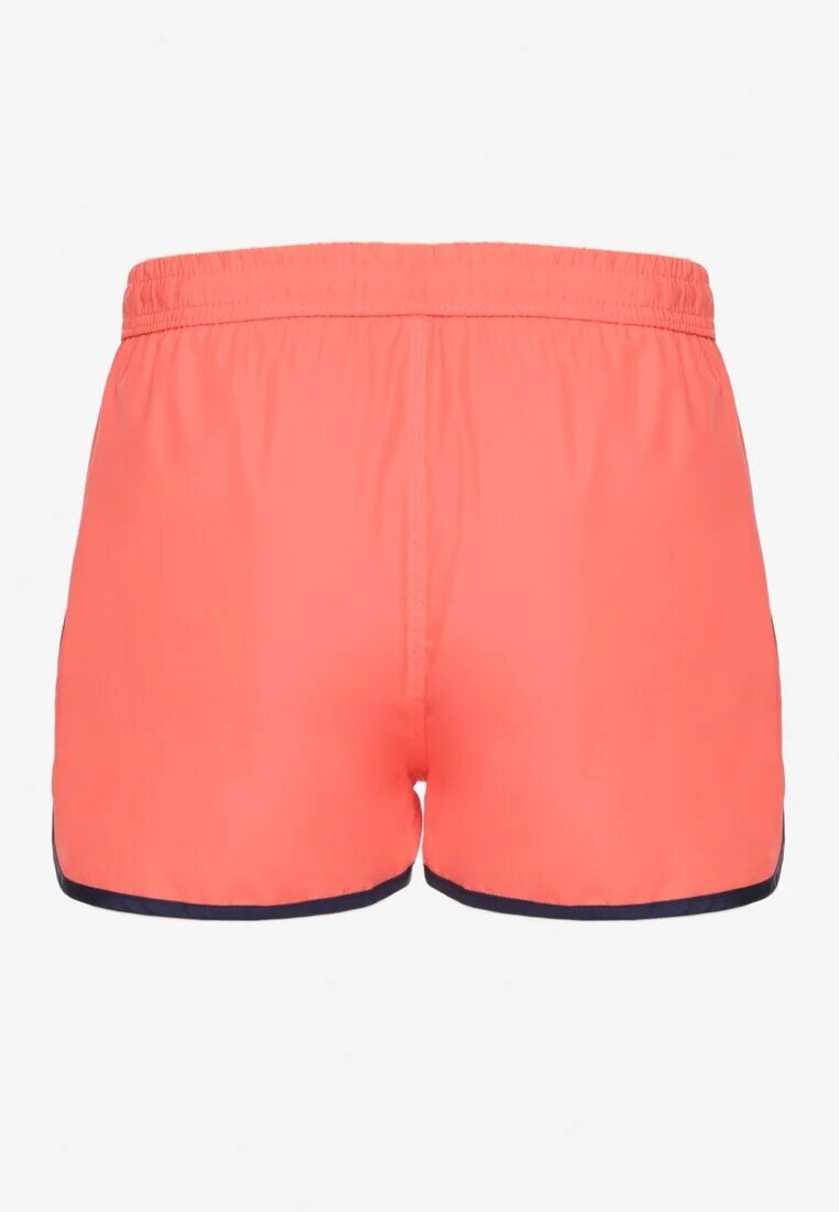 mulu Pantaloni scurți de baie roz cu Garnitură Decorativă și Buzunare Folalisa