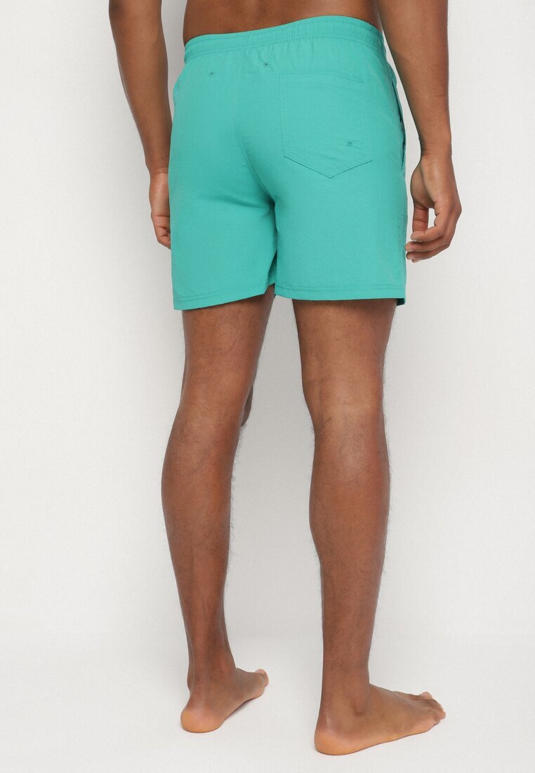 mulu Pantaloni scurți Verzi Clasici De înot cu Șnur și Buzunare Foleona
