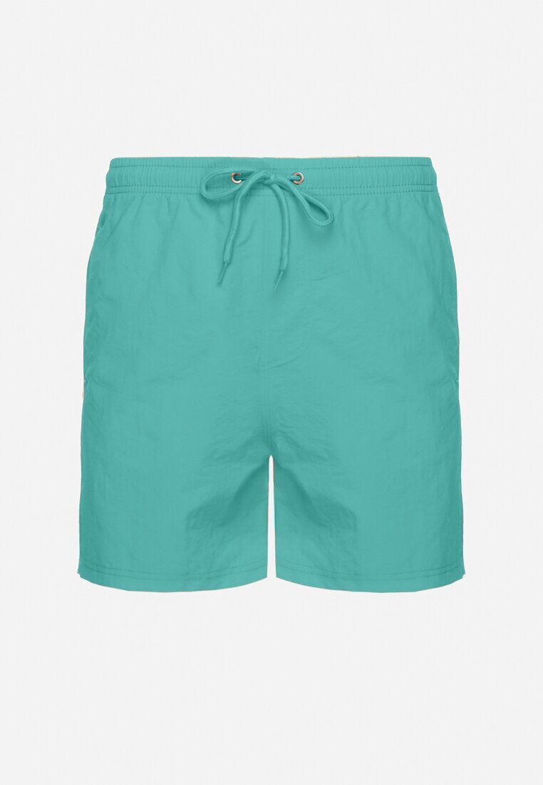 mulu Pantaloni scurți Verzi Clasici De înot cu Șnur și Buzunare Foleona