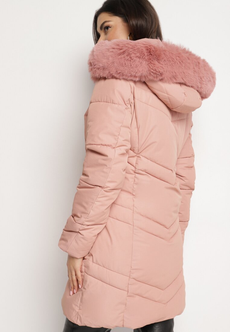 new collection Jachetă Rozalie Matlasată cu Glugă Detașabilă Căptușită cu Blană Jackilaine