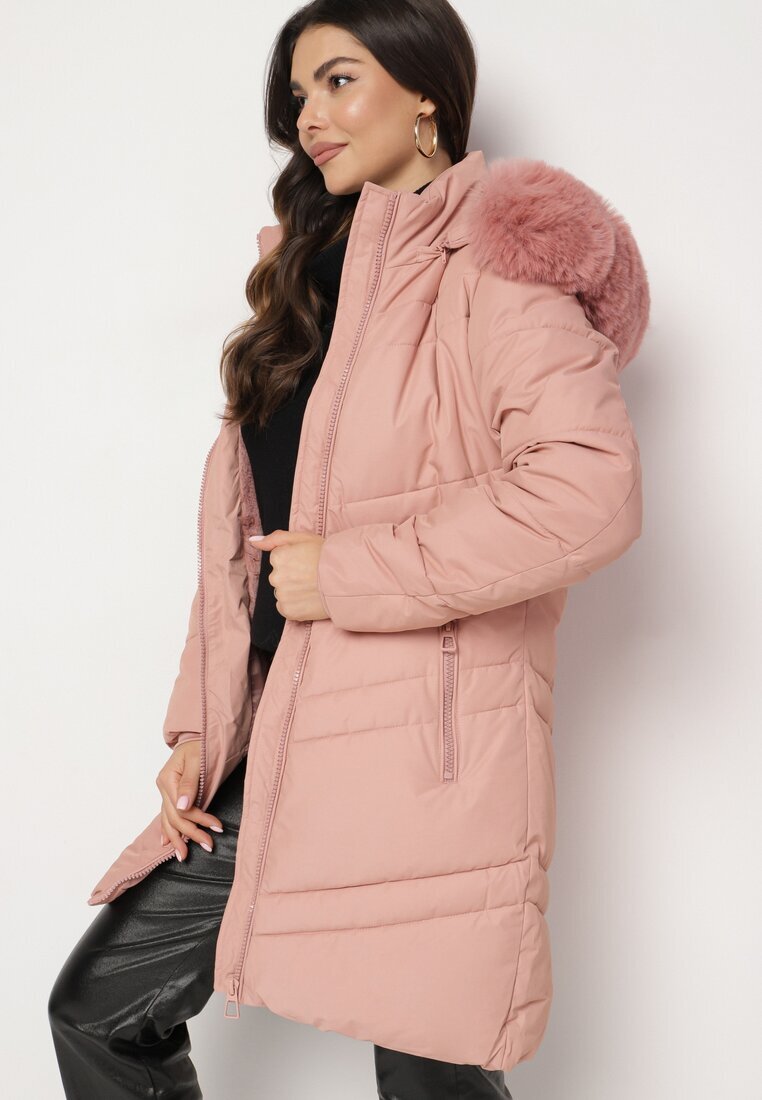 new collection Jachetă Rozalie Matlasată cu Glugă Detașabilă Căptușită cu Blană Jackilaine