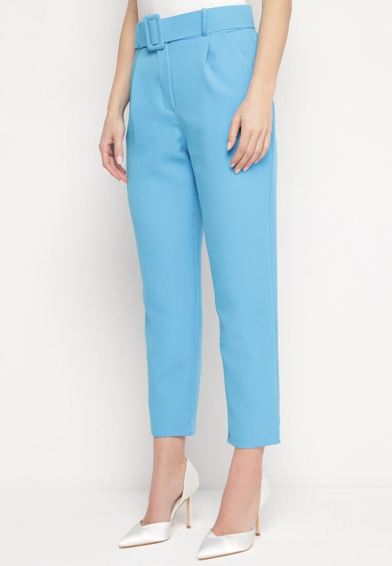 new collection Pantaloni Albastri cu Curea Ioleina