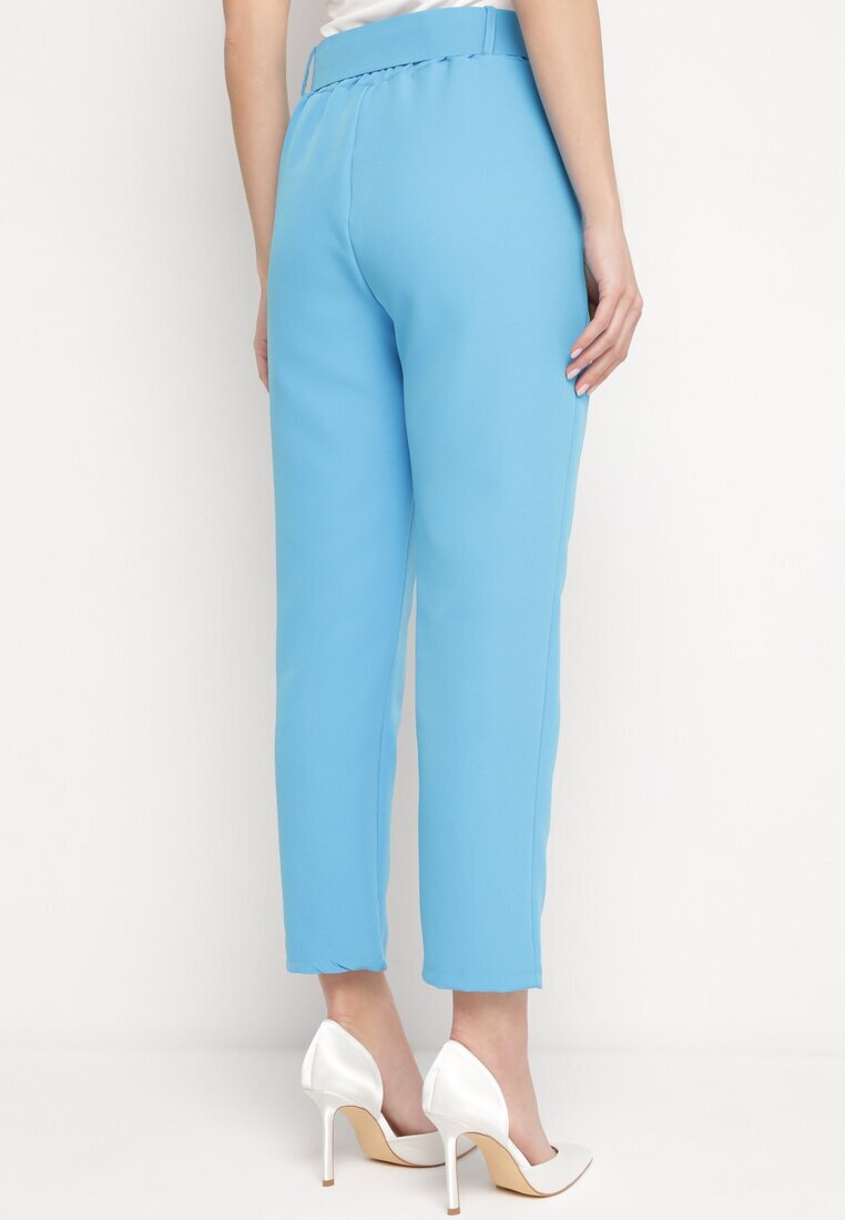 new collection Pantaloni Albastri cu Curea Ioleina