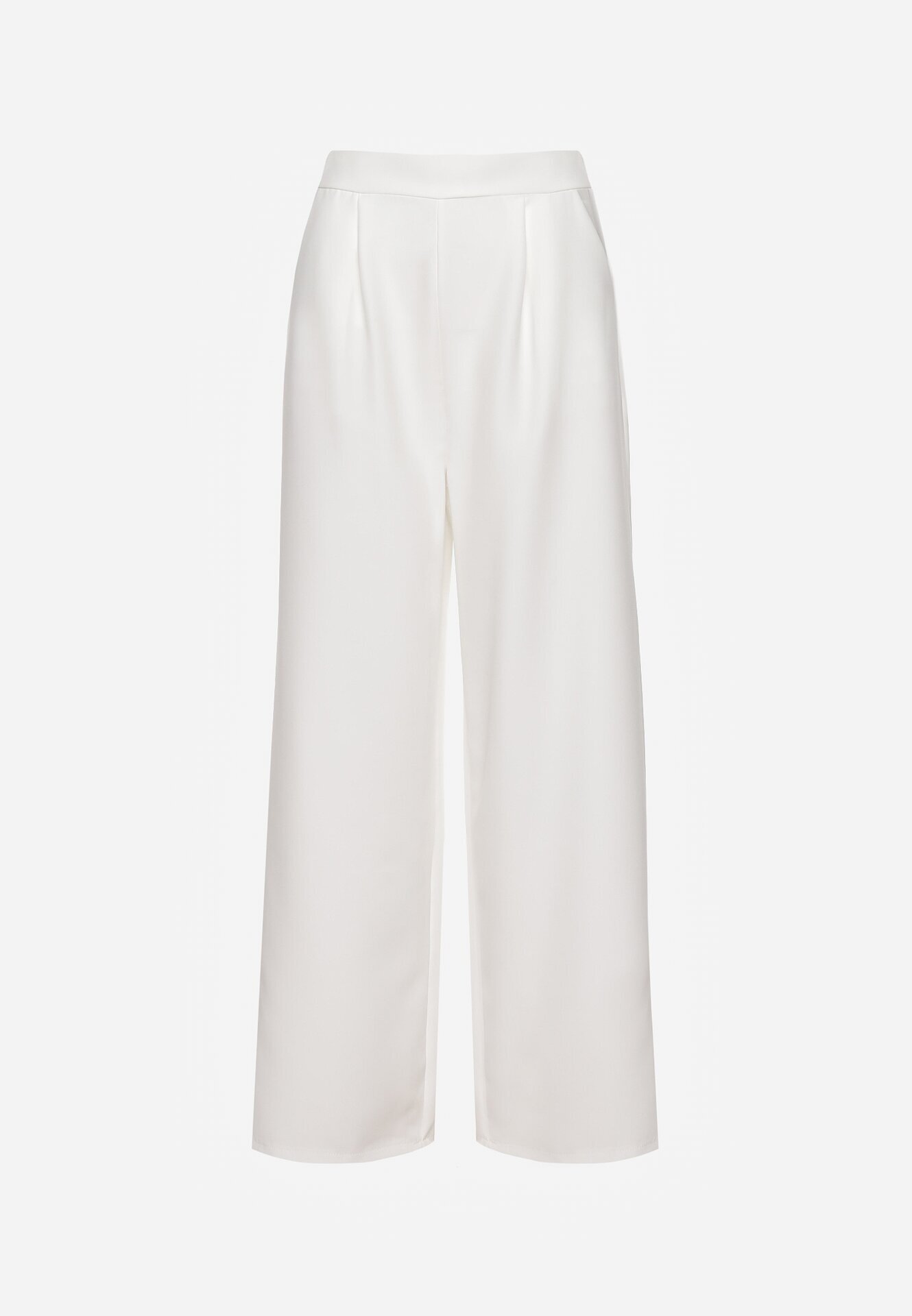 new collection Pantaloni Albi Eleganți cu Picioare Lărgi Kahinuni